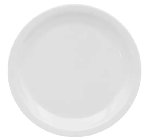 PLATO TRINCHE 9" (23CMS) MELAMINA BLANCA DOMESTICA [TAVOLA]