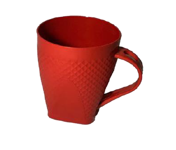 TAZA CUADRADA DE ROMBOS SOLIDA GM-22-1 [FMV]