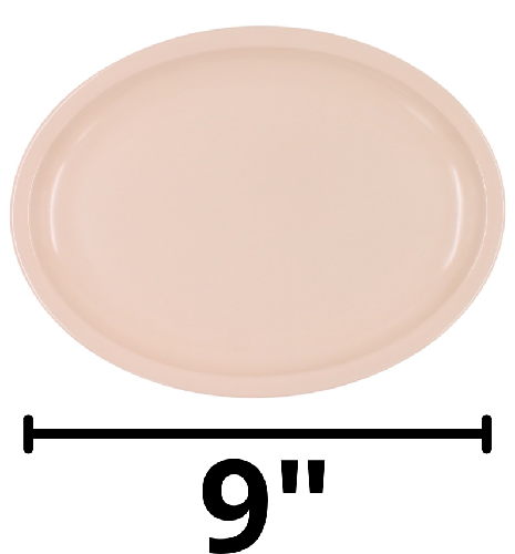 PLATO OVALADO  9" MELAMINA  BEIGE [TAVOLA]