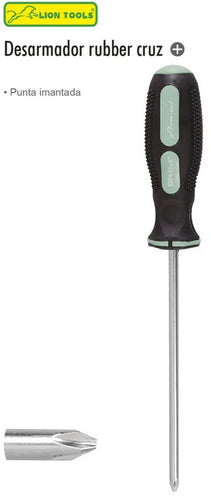 Desarmador Cruz Bimaterial 1/4X8 [Lion Tools]