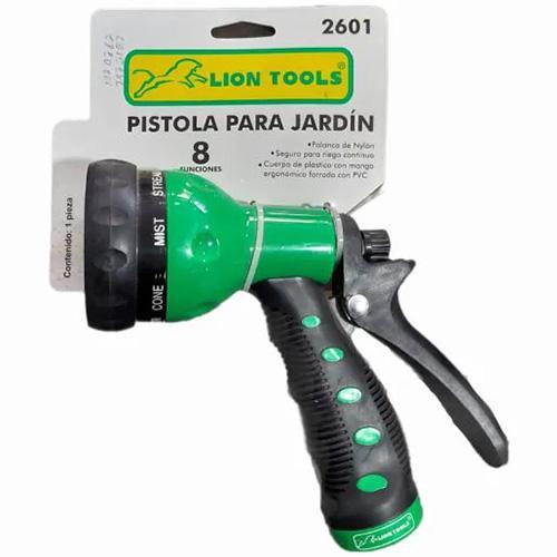 Pistola Jardin Plastico 8 Funciones Con[Lion Tools]