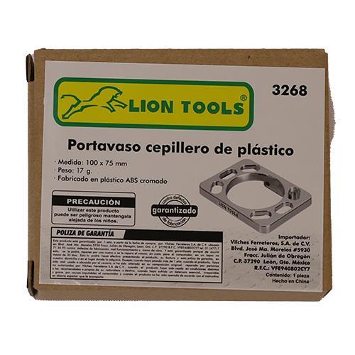Portavaso Cepillero De Plastico Cromado [Lion Tools]