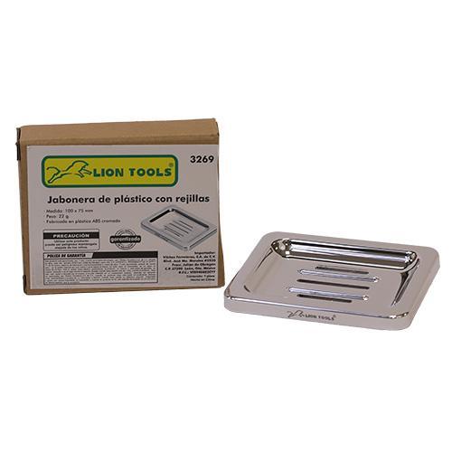 Jabonera De Plastico Con Rejillas Cromada [Lion Tools]