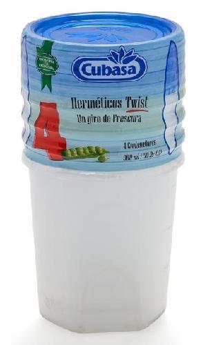 JUEGO 4 HERMETICOS TWIST  900 ML [CUBASA]