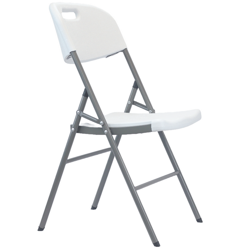 SILLA PLEGABLE DE PLASTICO BLANCA