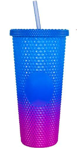 VASO DIAMANTE BICOLOR 700ML [YULIANA]