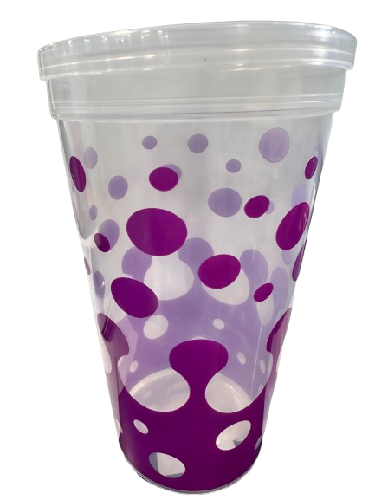 VASO REFRESQUERO 32 OZ DECORADO C/TAPA [PLASVIC]