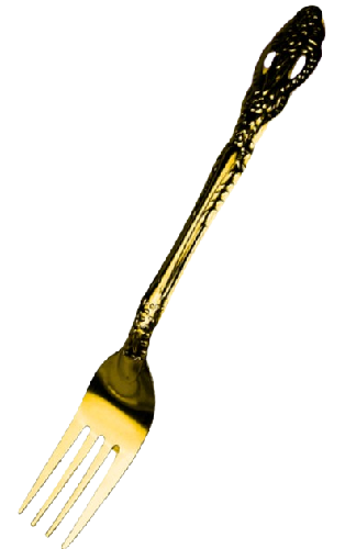 CUBIERTO JARDIN TENEDOR 12PZS DORADA [YULIANA]