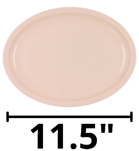 PLATO OVALADO DE 11.5" MELAMINA  BEIGE [TAVOLA]