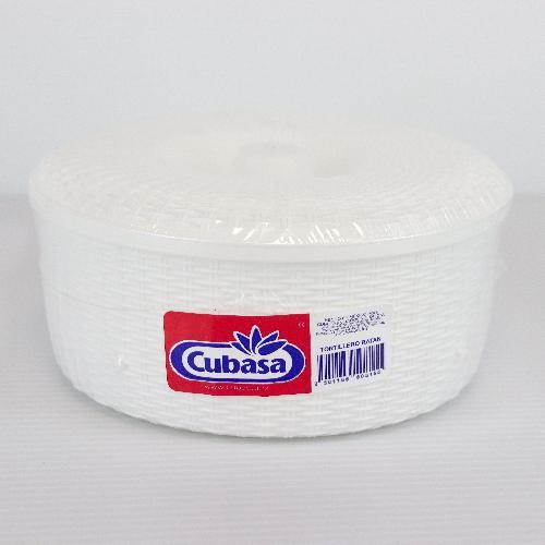 TORTILLERO RATAN BLANCO/CAFE [CUBASA]