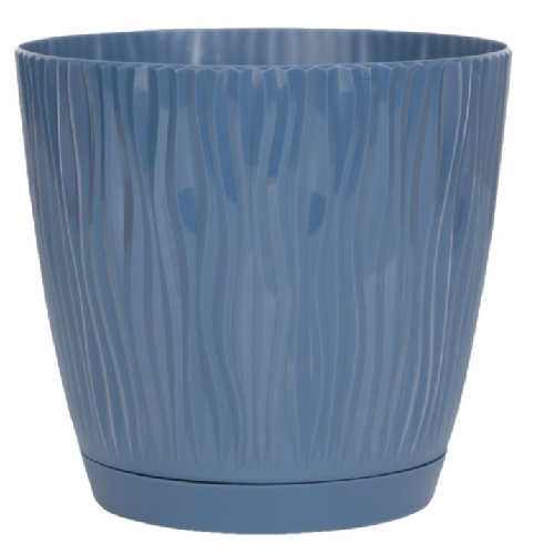 MACETA AVA REDONDA 4" GRIS/CHOCOLATE [CUBASA]