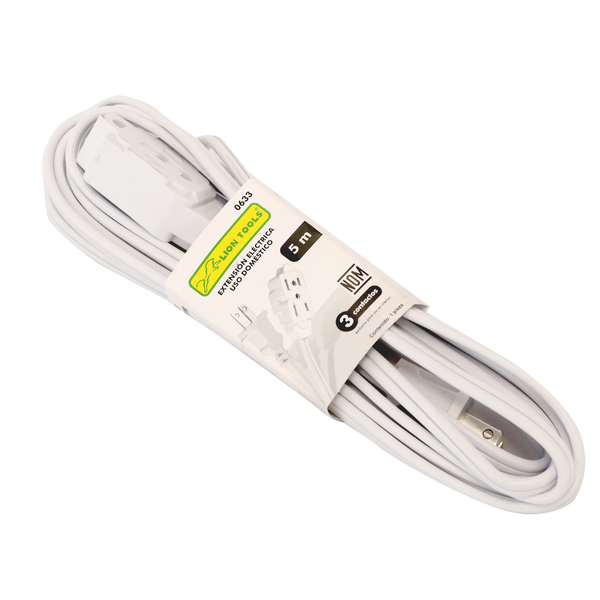 EXTENSION ELECTRICA 5 MTS USO DOMESTICO [LION TOOLS]