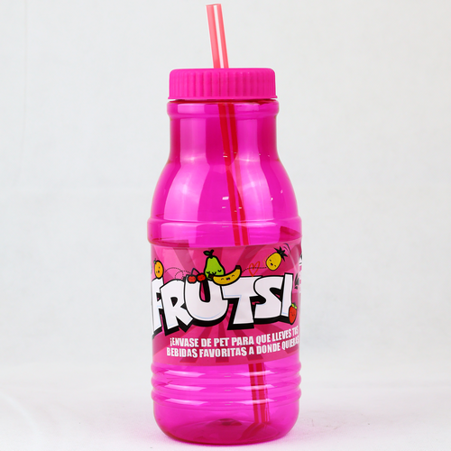 FRUTSI PET 1.2L CON TAPA Y POPOTE [LEOPLASTIC]