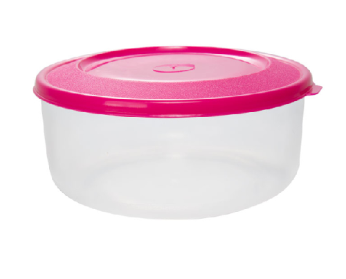 RECIPIENTE REDONDO MEDIANO 1.0 LTS NATURAL [GONHERRPLAST]