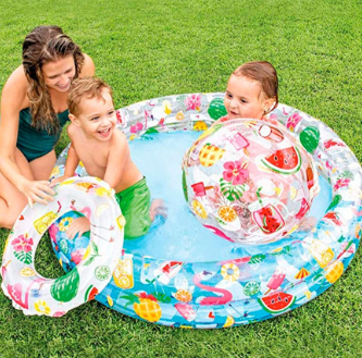 ALBERCA ESTAMPADA No. 59460 C/PELOTA Y SALVAVIDAS [INTEX]