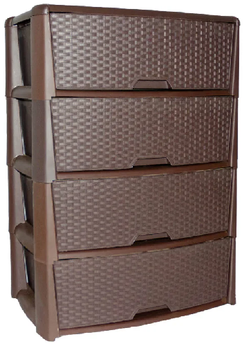 CAJONERA RATAN CHOCOLATE 4 NIVELES [FLIPP]