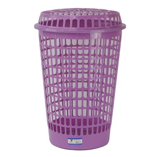 CESTO CALADO IRIS C/TAPA 55LT MORADO [PLT]