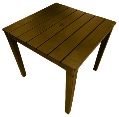 Mesa Cuadrada Nogal Chocolate/Blanca [Yuliana]