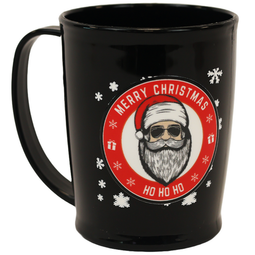 TAZA 8 OZ NAVIDEÑA POLIPROPILENO C/STICKERS DTF [LEOPLASTIC]