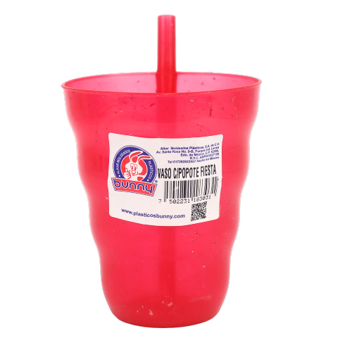 VASO CON POPOTE FIESTA [BUNNY]