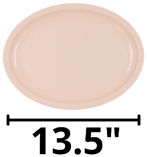 PLATO OVALADO  13.5" MELAMINA BEIGE [TAVOLA]