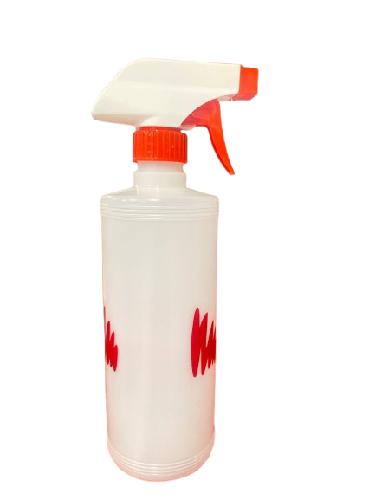 ATOMIZADOR CON ENVASE CILINDRICO DECORADO 500ML  [PLASTISPRAYING]