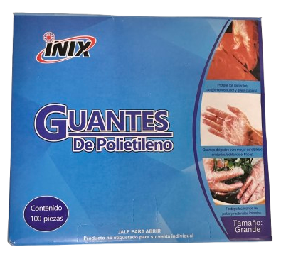 GUANTES POLIETILENO AD 100PZ [BOLSON]