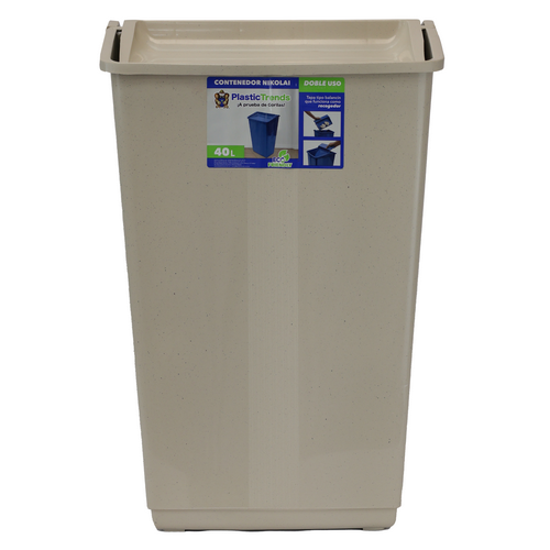 CONTENEDOR 40LT NIKOLAI C/TAPA IVORY [PLT]