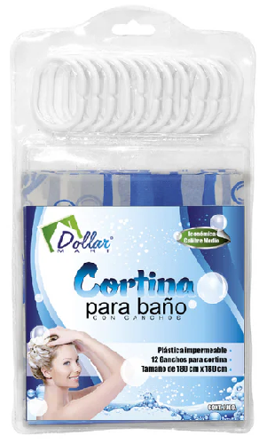 CORTINA PARA BAÑO CALIBRE MEDIO [YULIANA]