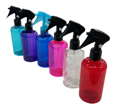 ATOMIZADOR CON ENVASE TIPO BOSTON ROUND 250ML DE COLORES [PLASTISPRAYING]