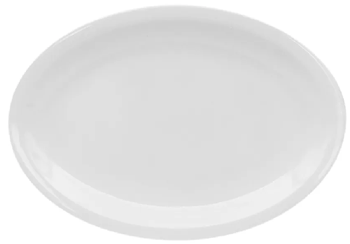 PLATO OVALADO DE 11.5" (29CMS) DE MELAMINA BLANCA DOMESTICA/INST [TAVOLA]